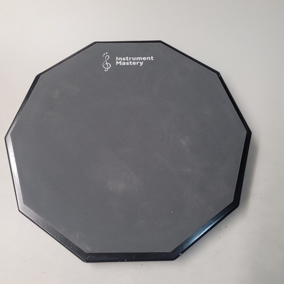 Instrument Mastery Double Sided Drum Practice Warm Up Pad 10 inches Wooden Base - Picture 10 of 12